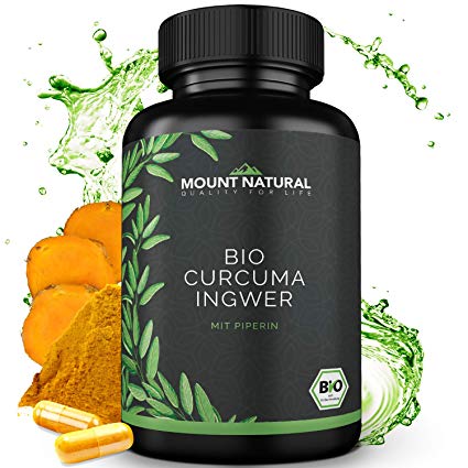 Bio Curcuma & Bio Ingwer & Bio Pfeffer (180 Kapseln), NEUARTIGE KURKUMA KOMBINATION: Curcumin & Gingerol & Piperin. Hochdosiert, vegan, laborgeprüft ohne Zusatzstoffe. EINFÜHRUNGSPREIS!