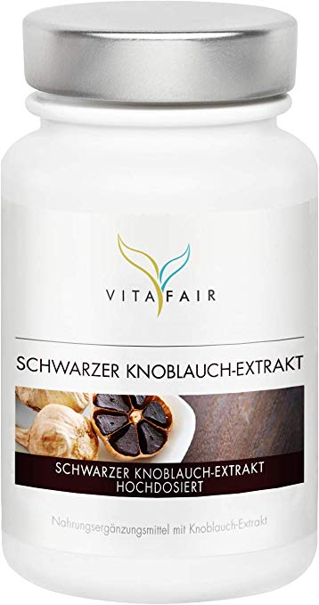 Schwarzer Knoblauch Extrakt 10:1 | 500mg pro Tagesdosis | 90 Kapseln | Hochdosiert, fermentiert & geruchlos | Vegan | Ohne Magnesiumstearat | Made in Germany