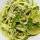 Zoodles-Spaghetti mit grüner Sauce