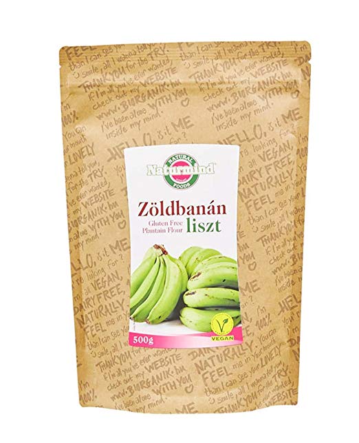 Naturmind Green Banana (Plantain) Flour, Grüne Bananenmehl, Kochbananenmehl 500g, Glutenfrei, Paleo-Vegan Produkte